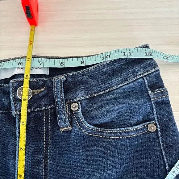 Kancan Rocane High Rise Flare Jeans Size 26 High Rise Stretch  Dark Blue - Picture 10 of 11